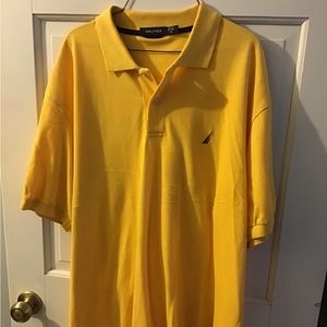 Golden yellow nautical polo